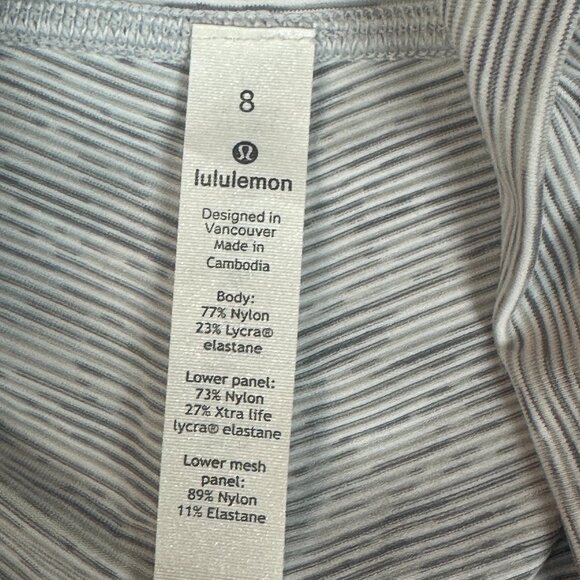 Lululemon Train Times 7/8 Pant Space Ice Grey Alpine White Size 8 - Picture 6 of 11
